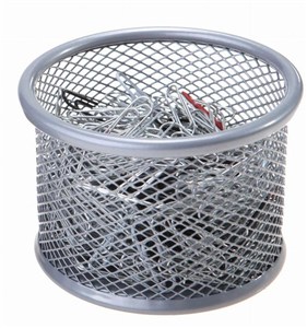 Picture of Kubek na spinacze okrągły średni srebrny