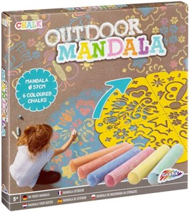 Obrazek Kredy do malowania na zewnątrz + szablony Mandala