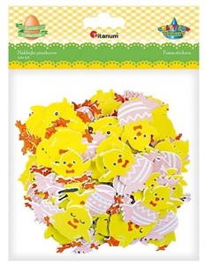 Picture of Naklejki piankowe kurczaczki żółto-róż. mix 100szt