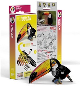 Obrazek Tukan Egzotyczny Ptak Eugy. Eko Układanka 3D