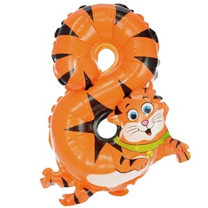 Picture of Balon foliowy cyferka 8 zwierzątko