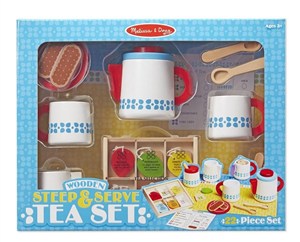 Obrazek Drewniany zestaw do herbaty