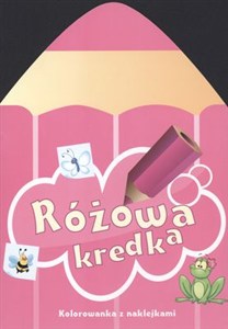 Obrazek Różowa kredka Kolorowanka z naklejkami