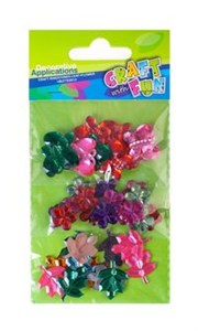 Obrazek Ozdoby Kryształki listki, kwiatki, motylki