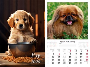 Obrazek Kalendarz 2026 ścienny 13-k Psy