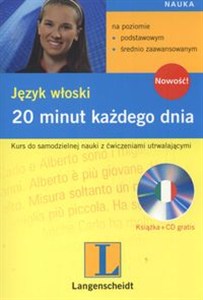 Obrazek Język włoski 20 minut każdego dnia + CD Kurs do samodzielnej nauki z ćwiczeniami utrwalającymi