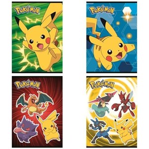 Picture of Paczka Zeszyt A5 16k. kratka Pokemon mix pakiet 15 sztuk