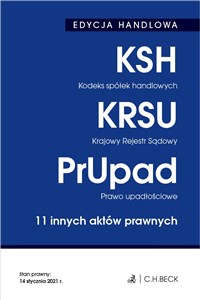 Obrazek Edycja handlowa Kodeks spółek handlowych Krajowy Rejestr Sądowy Prawo upadłościowe