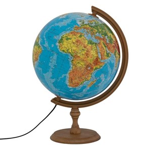 Obrazek Globus fizyczny podświetlany 32 cm