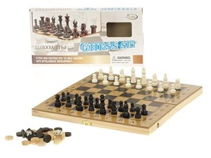 Obrazek Szachy drewniane 2w1