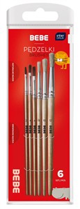 Obrazek Pędzelki drewniane 6szt BB Kids