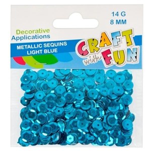 Obrazek Cekiny metaliczne 8mm jasny niebieski