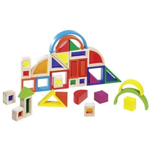 Obrazek Kolorowe klocki z okienkami