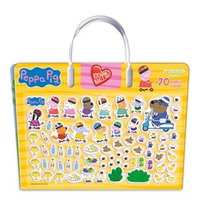 Obrazek Na podwórku z Peppą. Kocham naklejać. Świnka Peppa