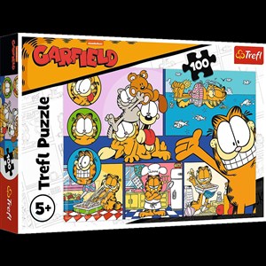 Obrazek Puzzle Leniwy Garfield 100