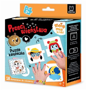 Obrazek Mały miś to lubi! Przeciwieństwa. Puzzle + książeczka