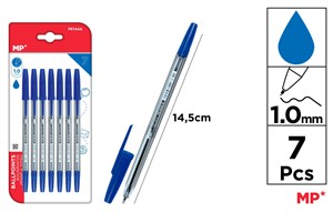 Picture of Długopis MP 1.0mm blister niebieski 7 sztuk