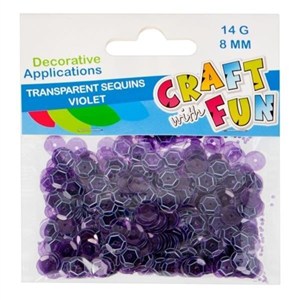 Picture of Cekiny transparentne 8mm fioletowy