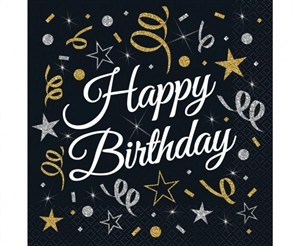 Picture of Serwetki papierowe B&C Happy Birthday 33x33cm 20sz