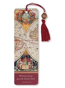 Obrazek Zakładka do książki Stary Świat Peter Pauper Press Wstążka z frędzlem i koralikiem