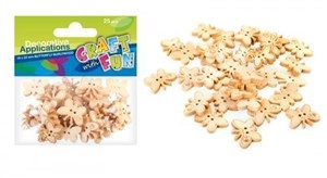 Picture of CF OZDOBA DEK. GUZIKI DREWNIANE MOTYL 25SZT.