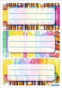 Obrazek Naklejki szkolne - Pędzle 9szt