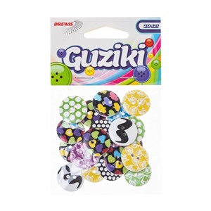 Picture of Guziki kolorowe wzory 20szt
