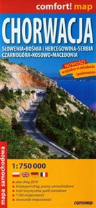 Obrazek Chorwacja mapa samochodowa 1:750 000 Słowenia Bośnia i Hercegowina, Serbia Czarnogóra Kosowo Macedonia
