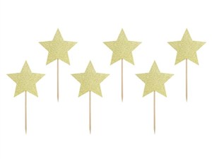 Picture of Dekoracje do muffinek Gwiazdki złote 11,5cm