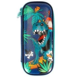 Obrazek Piórnik 3D Dino 1 zamek 2 klapki