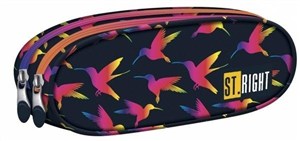 Obrazek Piórnik saszetka dwukomorowa Tęczowe Ptaki