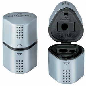 Obrazek Temperówka Grip 2001 Trio Srebrna Faber-Castell