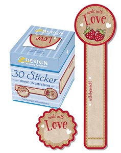 Obrazek Naklejki papierowe Kraft do opisu ręcznego brązowe