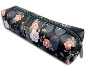 Obrazek Piórnik prostokąt róże w czerni