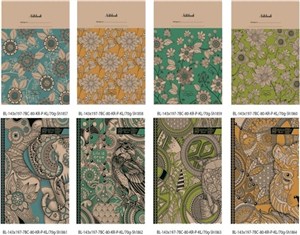 Obrazek Notatnik ozdobny 143x197 80 stron kratka mix