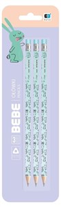 Obrazek Ołówek 3szt Bebe Kids Pastel