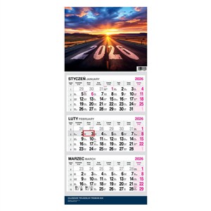 Picture of Kalendarz 2026 trójdzielny Premium Droga
