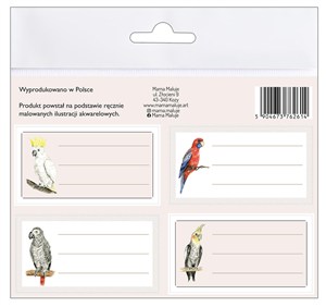 Picture of Naklejki na zeszyty Papugi
