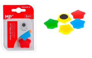 Obrazek Magnesy gwiazdy kolorowe 5szt