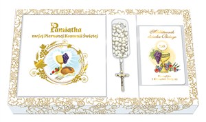 Picture of Pamiątka I Komunii Świętej Zestaw nr 7 (pamiątka+modlitewnik+różaniec+torba)