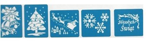 Obrazek Szablon do śniegu 5 arkuszy 30x21cm
