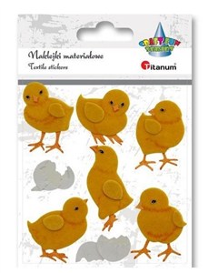 Picture of Naklejki materiałowe/papierowe kurczaczki 8szt