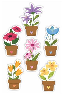 Obrazek Dekoracje okienne dwustrone - Kwiatki... 6szt