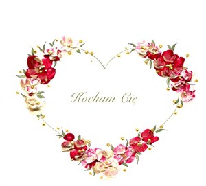 Picture of Karnet Walentynki Kwadrat A02 - `Kocham Cię`