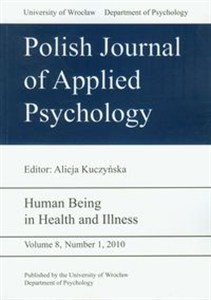 Picture of Polish Journal of Applied Psychology vol 8 nr 1