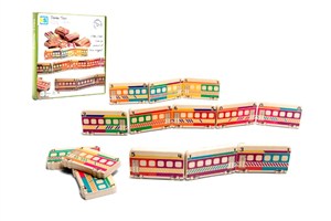 Obrazek BS toys drewniany pociąg domino