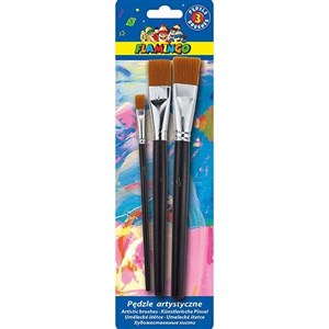 Obrazek Pędzle artystyczne płaskie 3szt