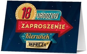 Obrazek Zaproszenie Urodziny 18 (10szt)
