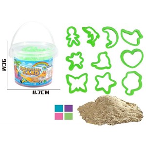 Obrazek Piasek kinetyczny 200g z foremkami