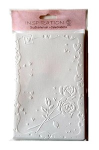 Picture of Karty tłoczone + koperty białe róże 5szt